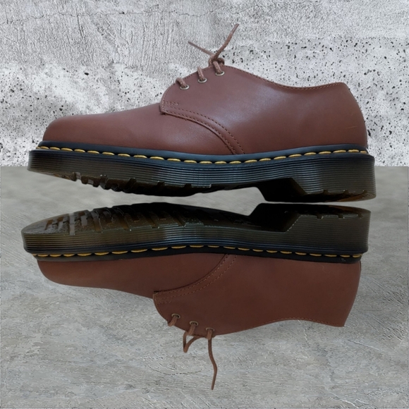 Dr.Martens Men's 1461 , 3 Eye Lace Up Leather Oxford Brown Size 7 - Picture 9 of 13